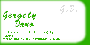 gergely dano business card